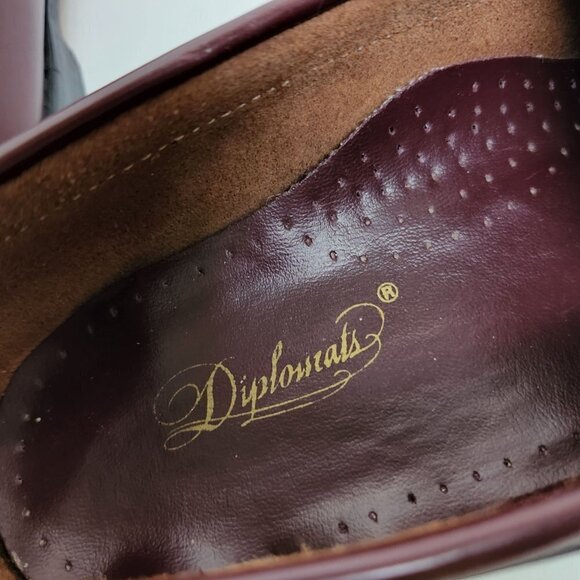 Diplomats Leather Burgundy Classic Penny Loafers Size 9.5D - Picture 5 of 7